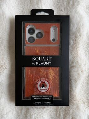🆕 SQUARE by FLAUNT | Orange Mother of Pearl iPhone 17 Pro Max Case!